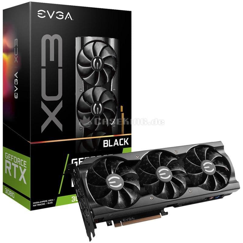 EVGA XC3 BLACK GAMING GeForce RTX 3080 10GB GDDR6X Black main image
