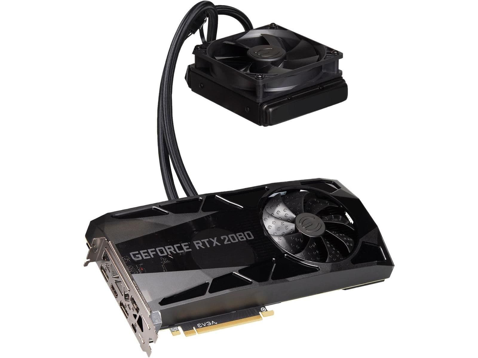 EVGA GeForce RTX 2080 FTW3 ULTRA HYBRID GAMING 8GB GDDR6 Black / Clear image