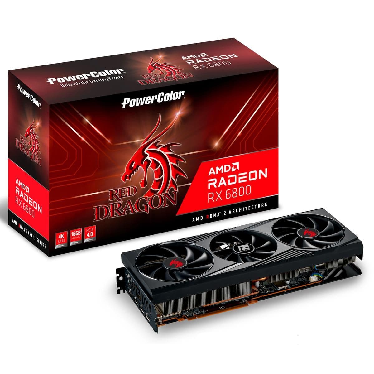 PowerColor Red Dragon OC Radeon RX 6800 16GB GDDR6 Black main image