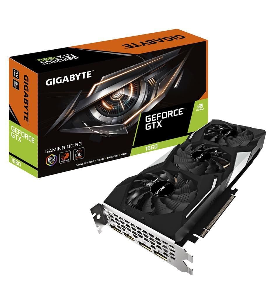 Gigabyte GeForce GTX 1660 GAMING OC 6GB GDDR5 Black / Gray image
