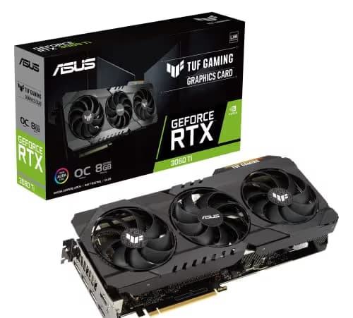 Asus TUF GAMING OC GeForce RTX 3060 Ti 8GB GDDR6X Black image