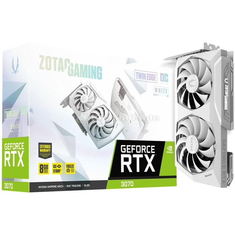 Zotac GeForce RTX 3070 LHR GAMING Twin Edge OC White Edition 8GB GDDR6 White main image