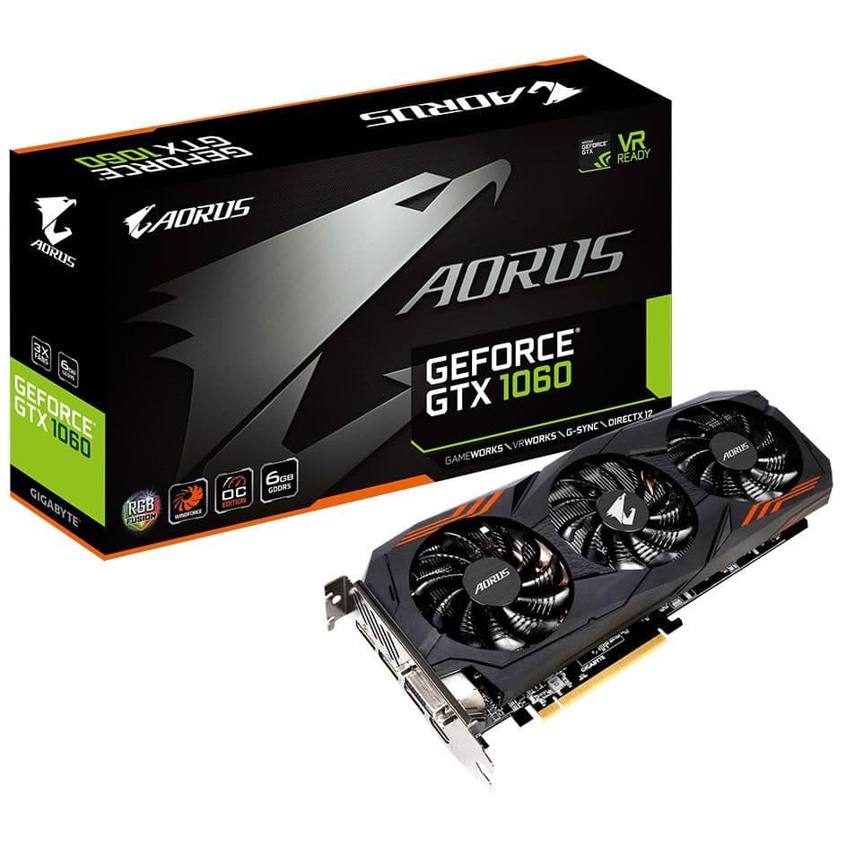 Gigabyte AORUS GeForce GTX 1060 6GB GDDR5 Black / Orange image