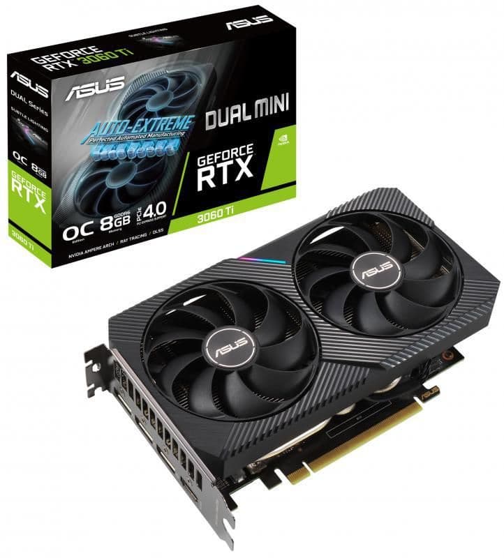 Asus DUAL MINI OC GeForce RTX 3060 Ti 8GB GDDR6 Black image
