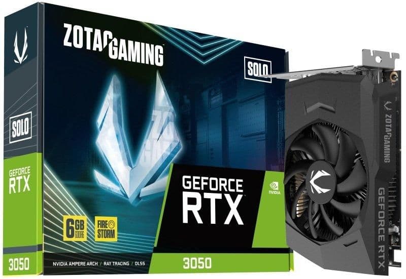 Zotac GeForce RTX 3050 6GB GAMING SOLO 6GB GDDR6 Black image