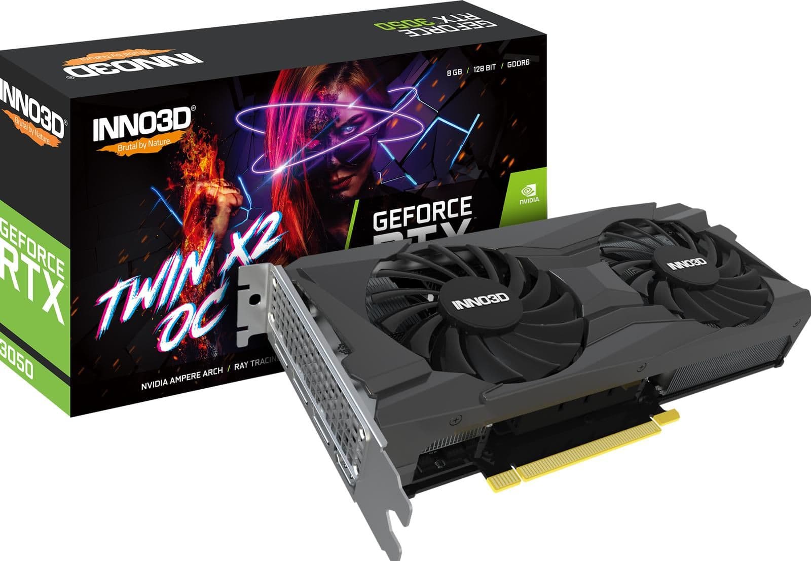 Inno3D GeForce RTX 3050 Twin X2 OC 8GB GDDR6 Black image