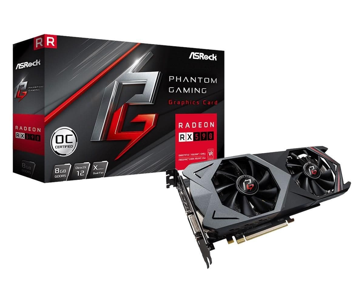 ASRock Phantom Gaming X Radeon RX 590 8GB GDDR5 Black / Red image