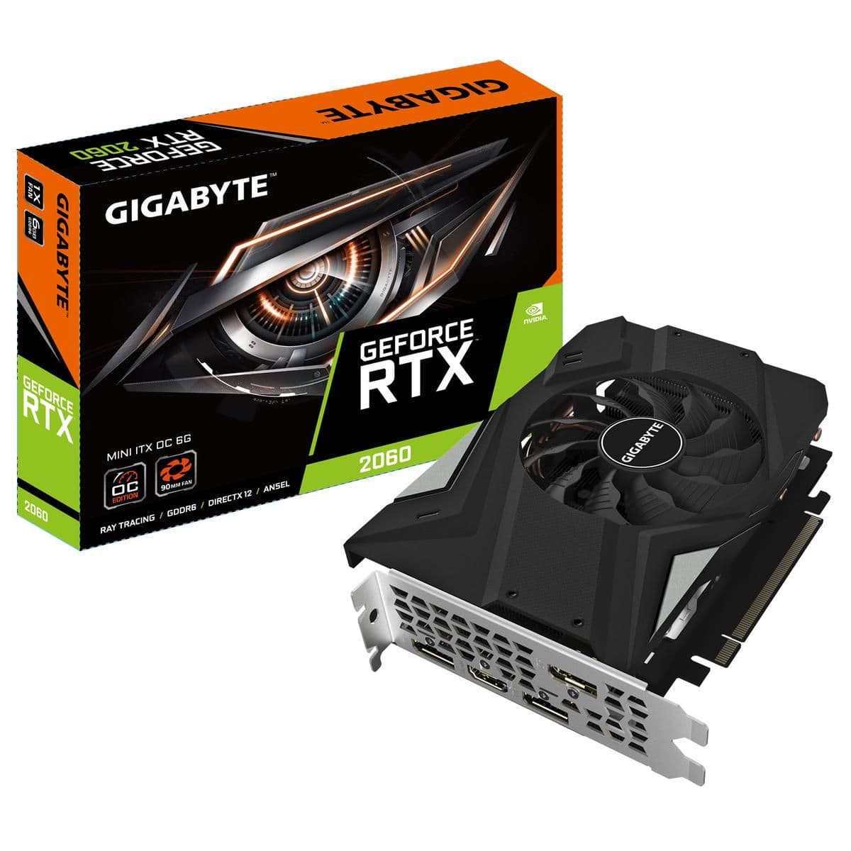 Gigabyte MINI ITX OC GeForce RTX 2060 6GB GDDR6 Black image