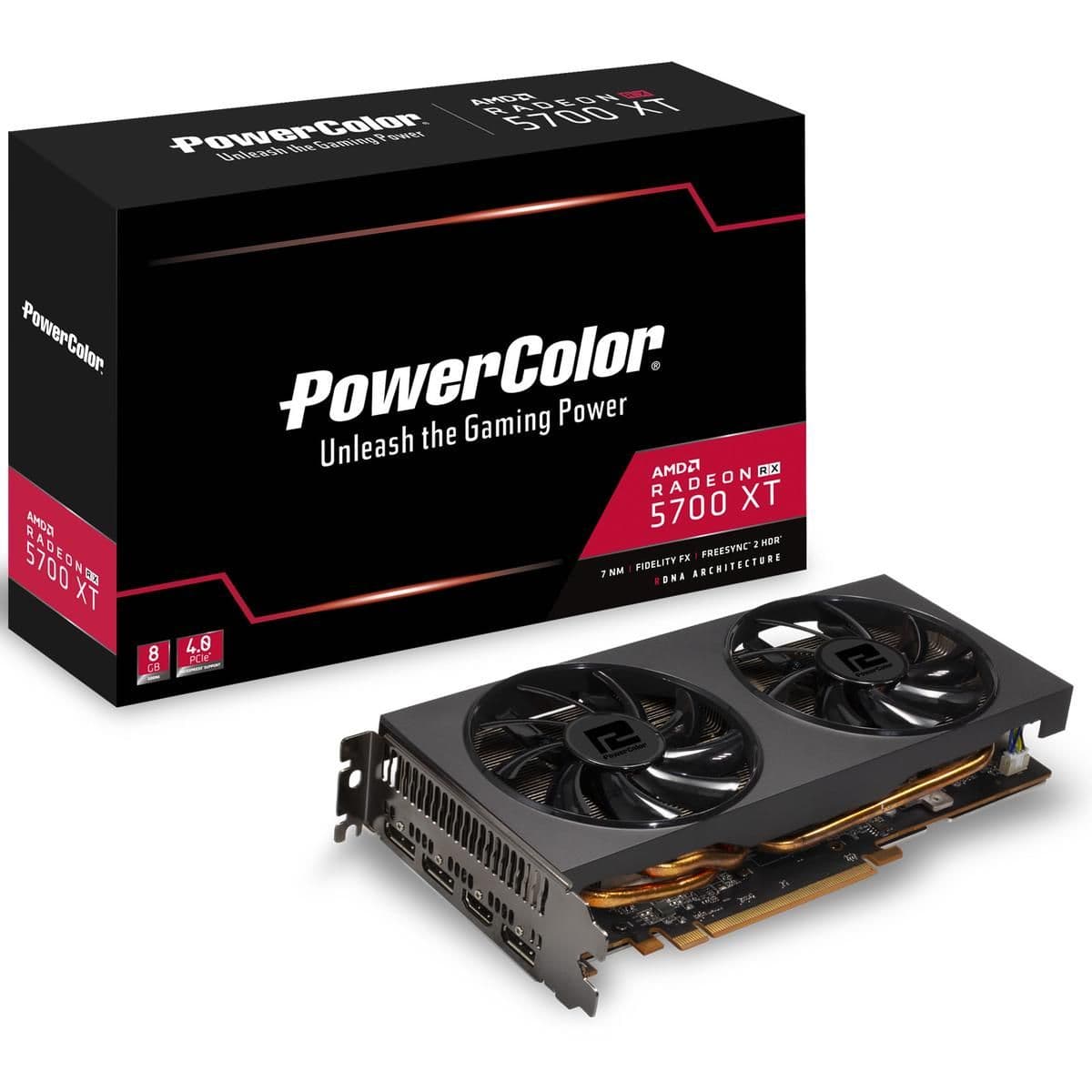 PowerColor AXRX 5700XT 8GBD6-3DH Radeon RX 5700 XT 8GB GDDR6 Black main image