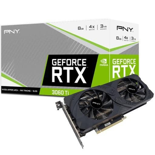 PNY UPRISING GeForce RTX 3060 Ti LHR 8GB GDDR6 Black image