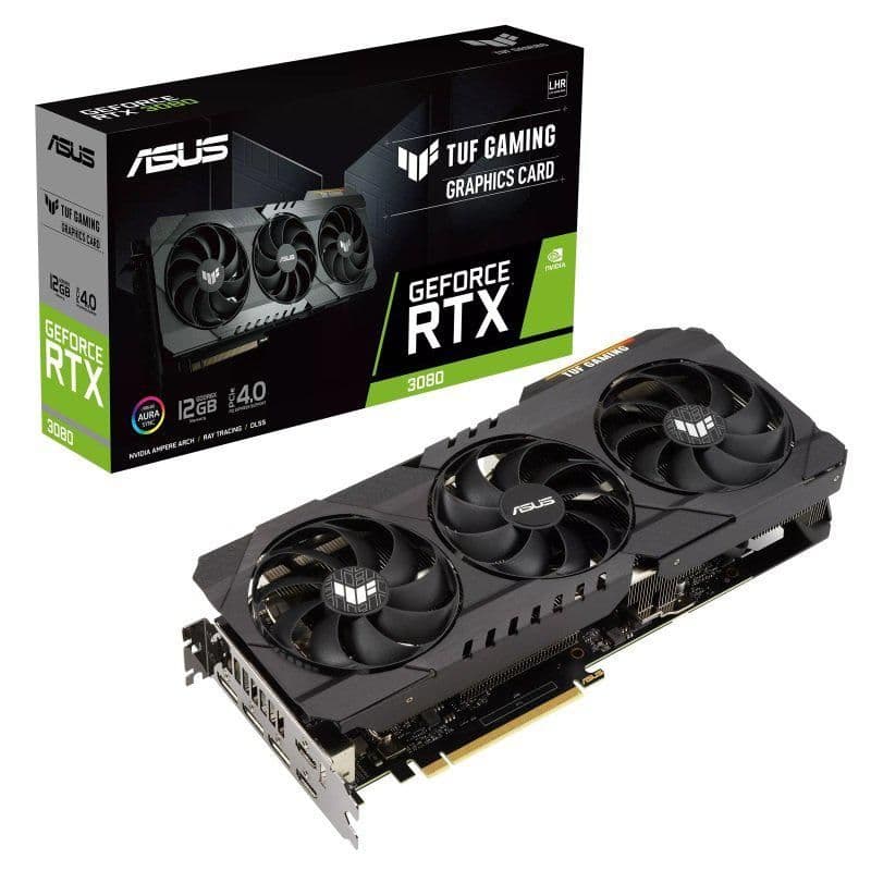 Asus GeForce RTX 3080 LHR TUF GAMING 12GB GDDR6X Black / Silver main image