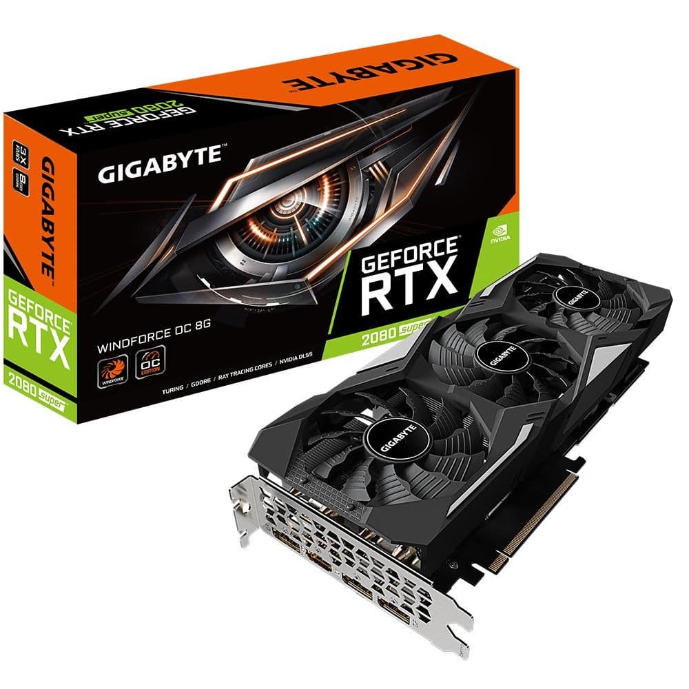 Gigabyte WINDFORCE OC GeForce RTX 2080 SUPER 8GB GDDR6 Black image