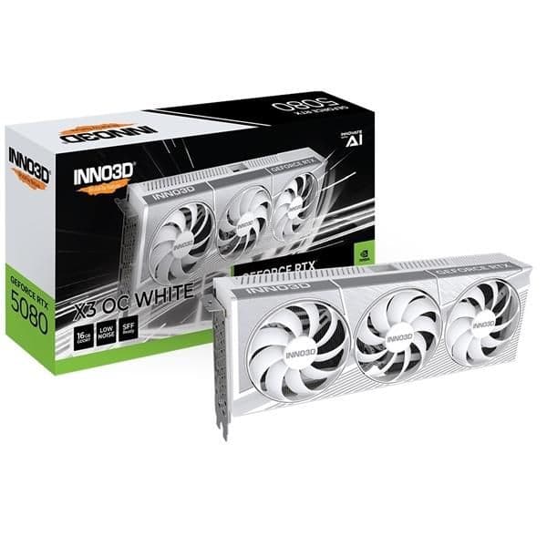 Inno3D X3 OC GeForce RTX 5080 16GB GDDR7 White / Silver image