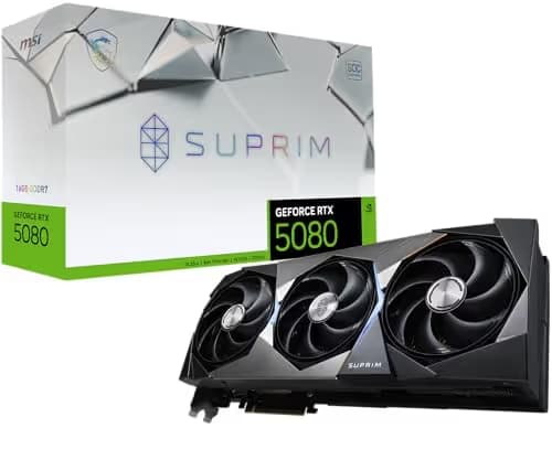 MSI GeForce RTX 5080 16G SUPRIM SOC GDDR7 image