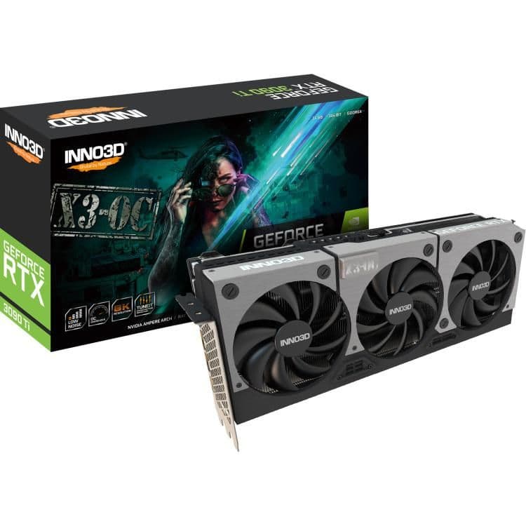 Inno3D X3 OC GeForce RTX 3090 Ti 24GB GDDR6X Silver / Black main image
