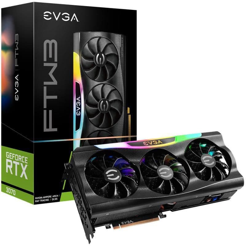 EVGA FTW3 GAMING GeForce RTX 3070 8GB GDDR6 Black / Silver main image
