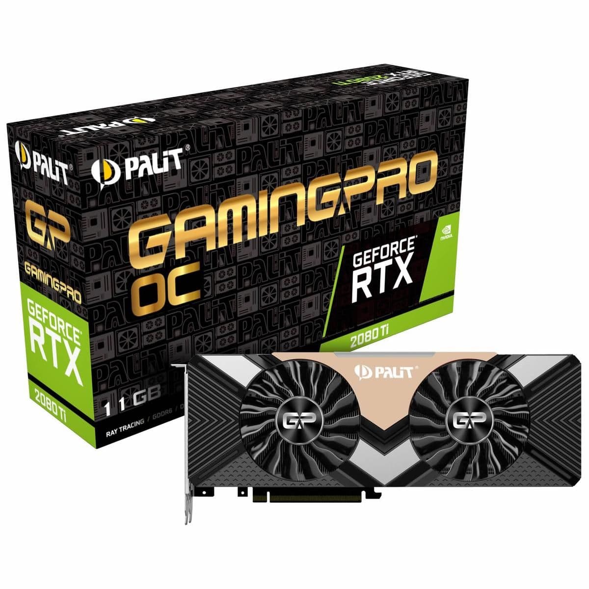 Palit GamingPro OC GeForce RTX 2080 Ti 11GB GDDR6 Black / Gold main image