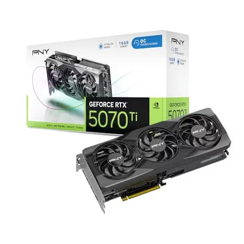 PNY GeForce RTX 5070 Ti 16GB GDDR7 Overclocked Triple Fan VERTO Edition main image