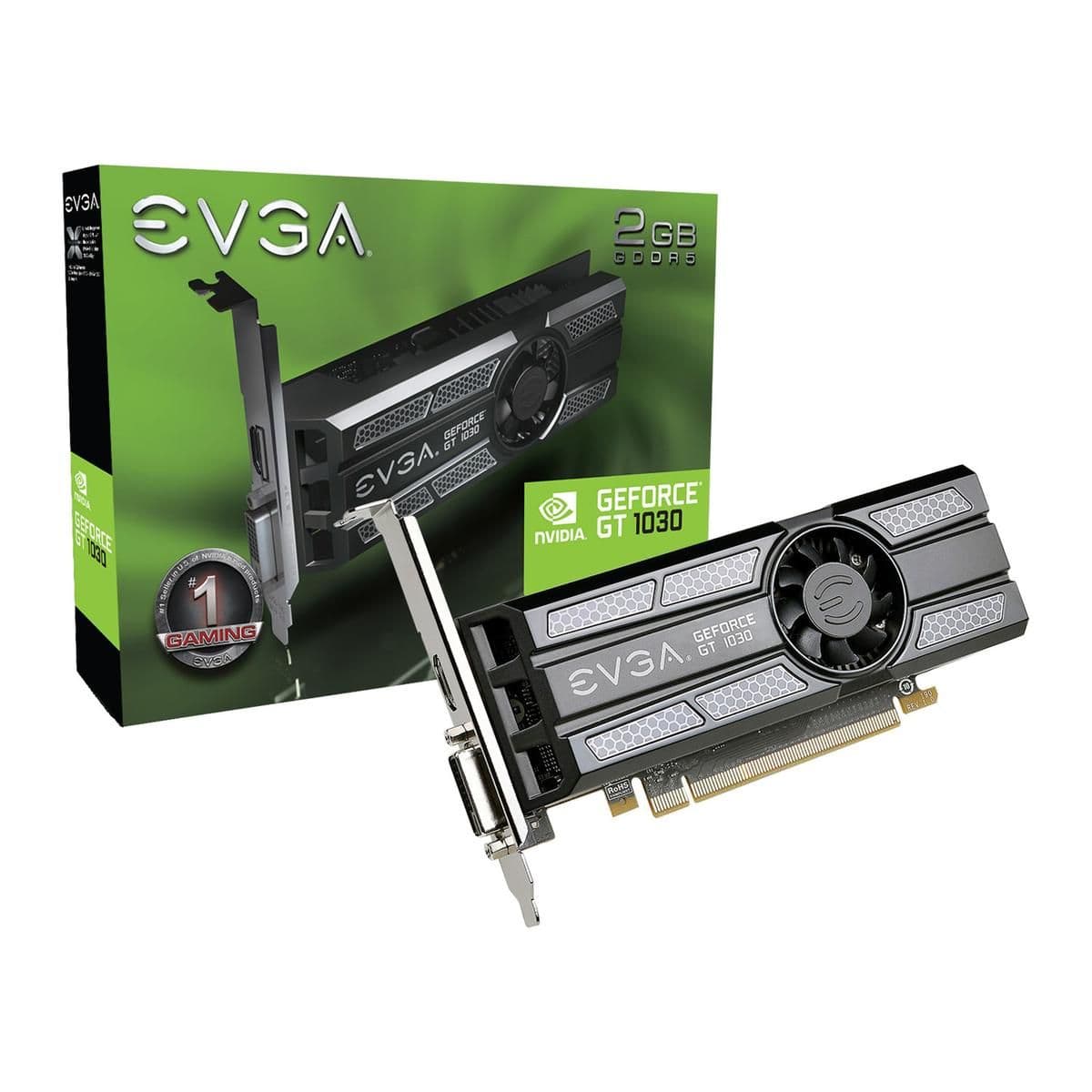 EVGA GeForce GT 1030 2GB GDDR5 Black image