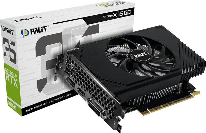 Palit StormX GeForce RTX 3050 6GB GDDR6 Black image