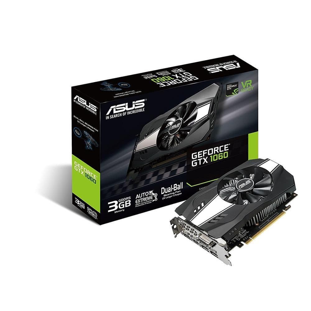 Asus Phoenix Fan GeForce GTX 1060 3GB GDDR5 Black / White image