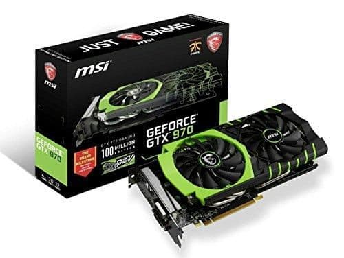 MSI GAMING 100ME GeForce GTX 970 4GB GDDR5 Black / Green image