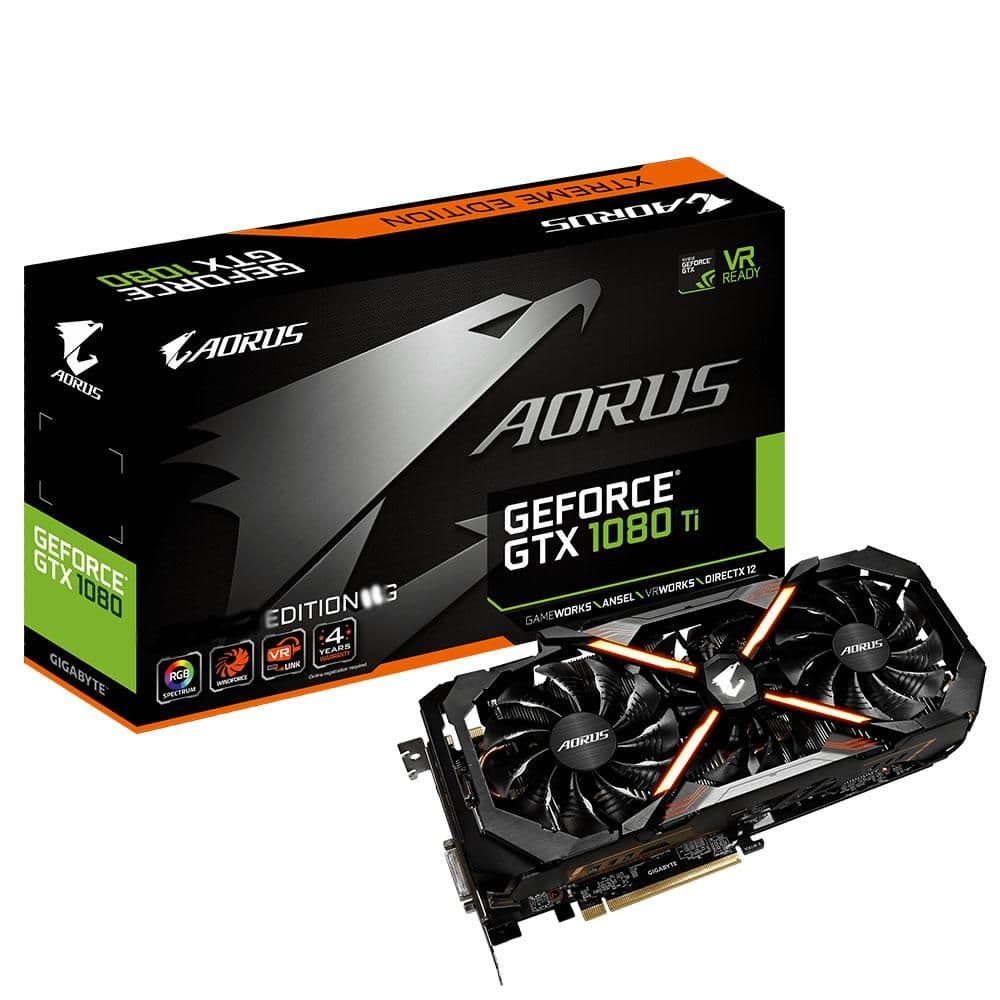 Gigabyte GeForce GTX 1080 Ti AORUS XTREME 11GB GDDR5X Black / Silver image