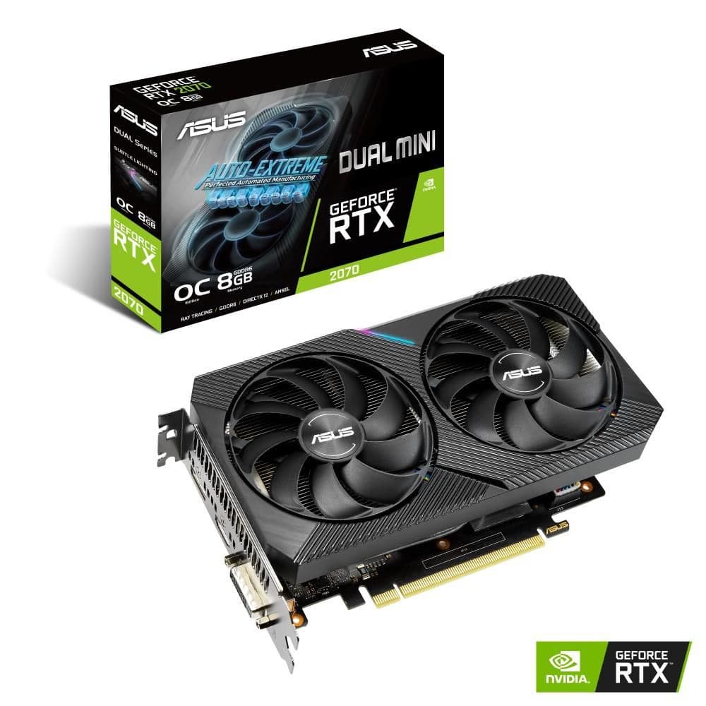 Asus DUAL MINI OC GeForce RTX 2070 8GB GDDR6 Black image