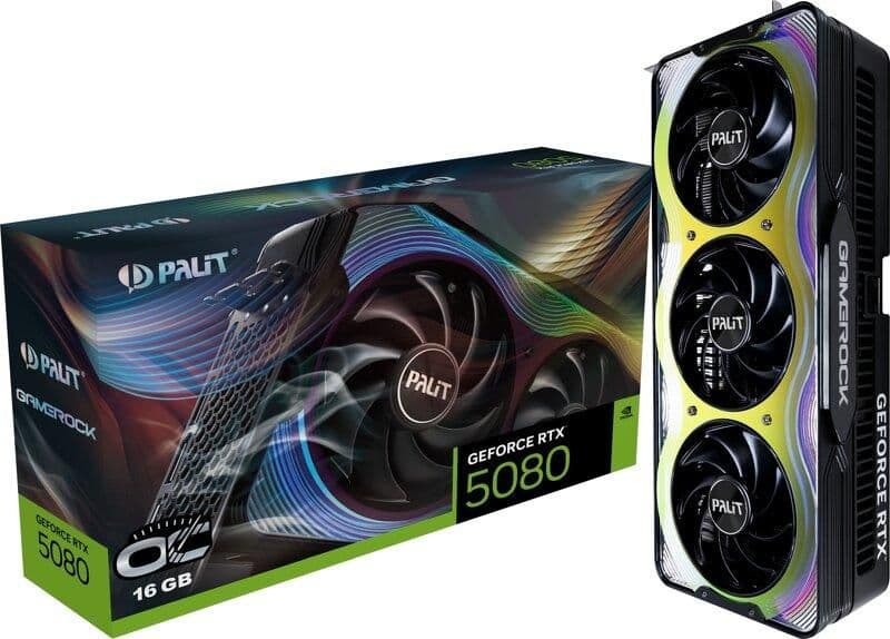 Palit GeForce RTX 5080 GameRock OC 16GB GDDR7 image