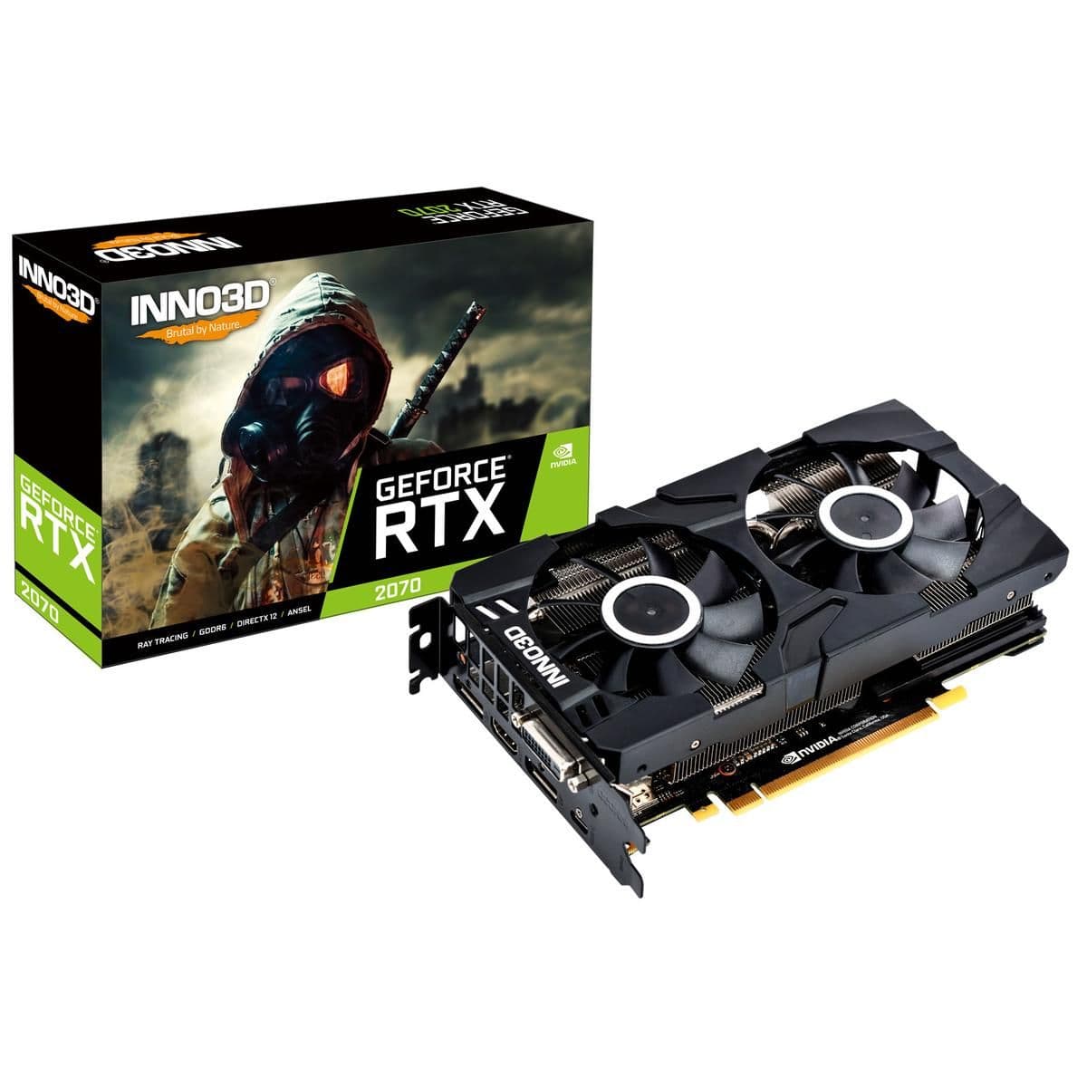 Inno3D Twin X2 GeForce RTX 2070 8GB GDDR6 Black / White image