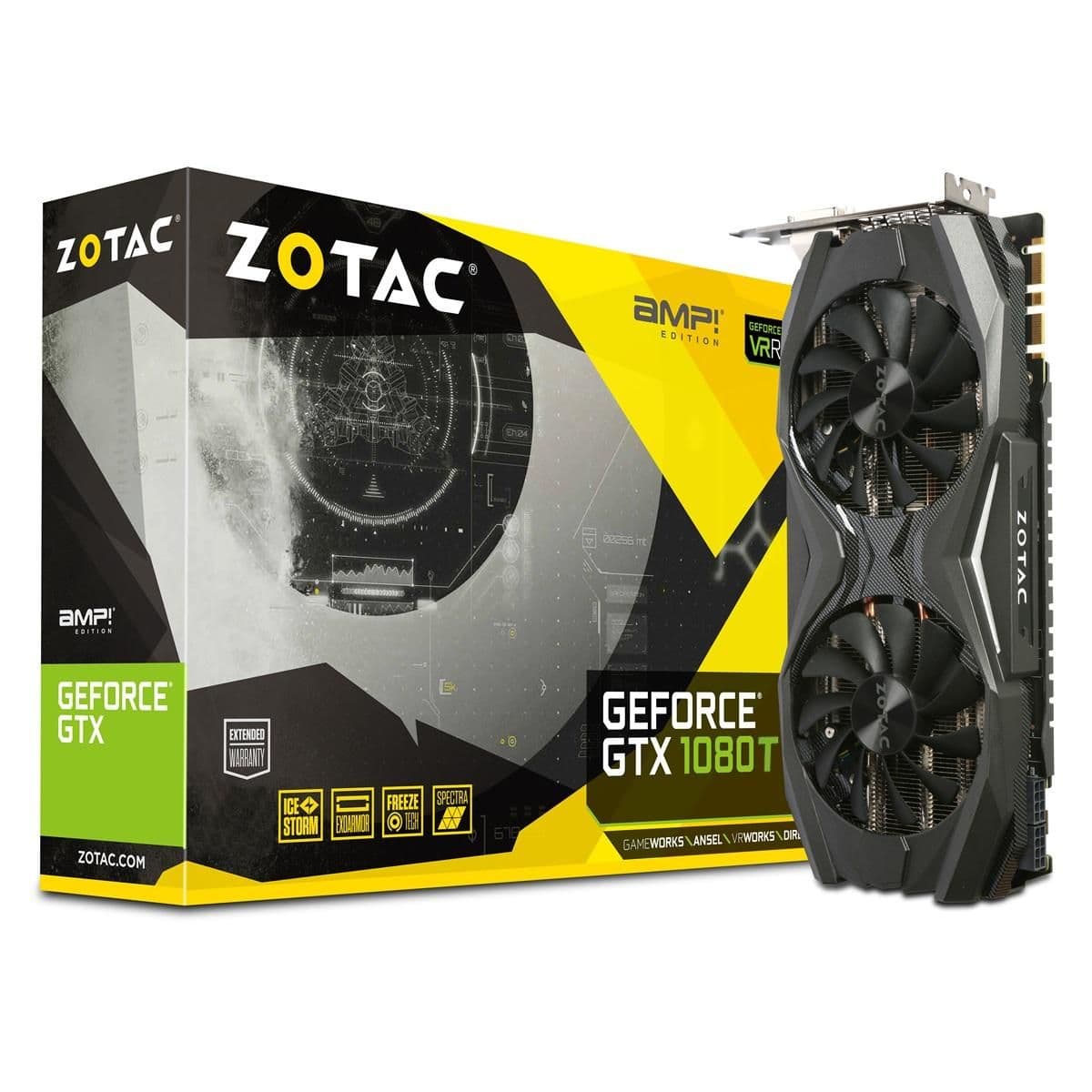 Zotac AMP GeForce GTX 1080 Ti 11GB GDDR5X Black image