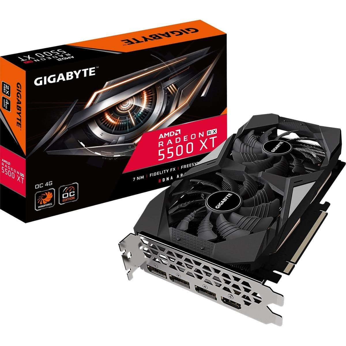 Gigabyte OC Radeon RX 5500 XT 4GB GDDR6 Black / Gray main image