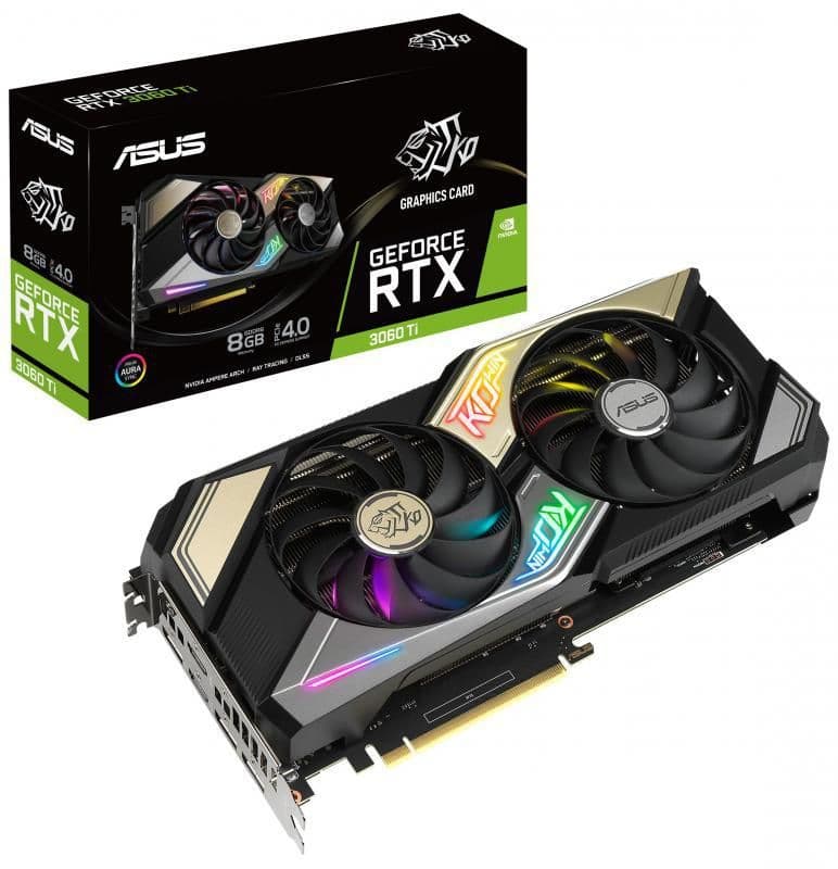 Asus KO GeForce RTX 3060 Ti 8GB GDDR6 Black / Silver image