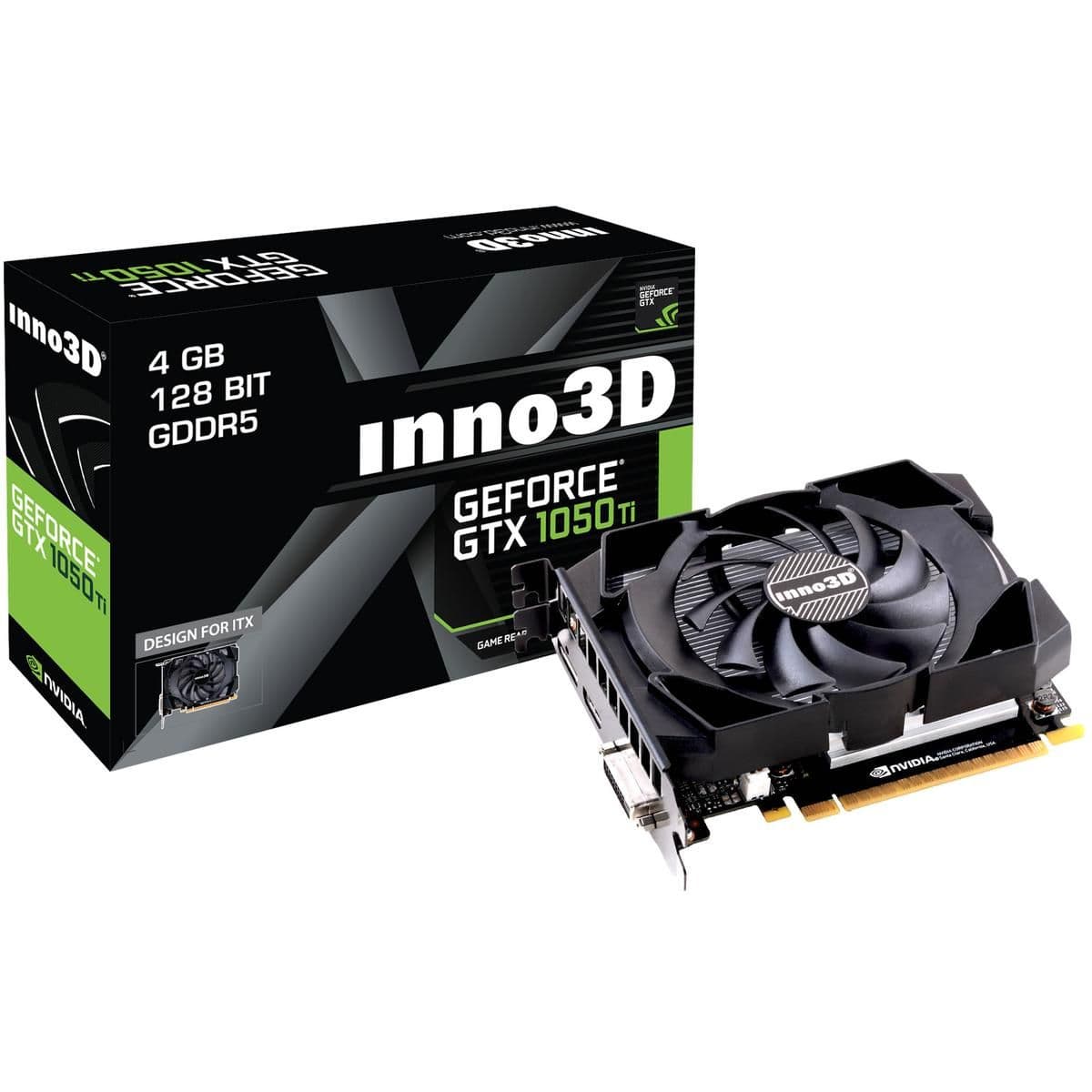 Inno3D Compact GeForce GTX 1050 Ti 4GB GDDR5 Black / White image