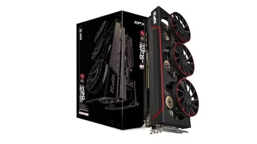 XFX Radeon RX 7800 XT Quicksilver Magnetic Air 16GB GDDR6 Black / Red main image