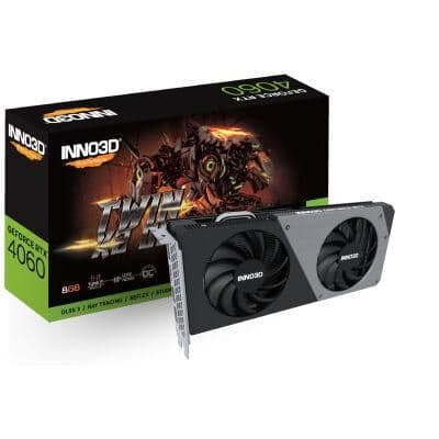 Inno3D Twin X2 OC GeForce RTX 4060 8GB GDDR6 Black / Silver image