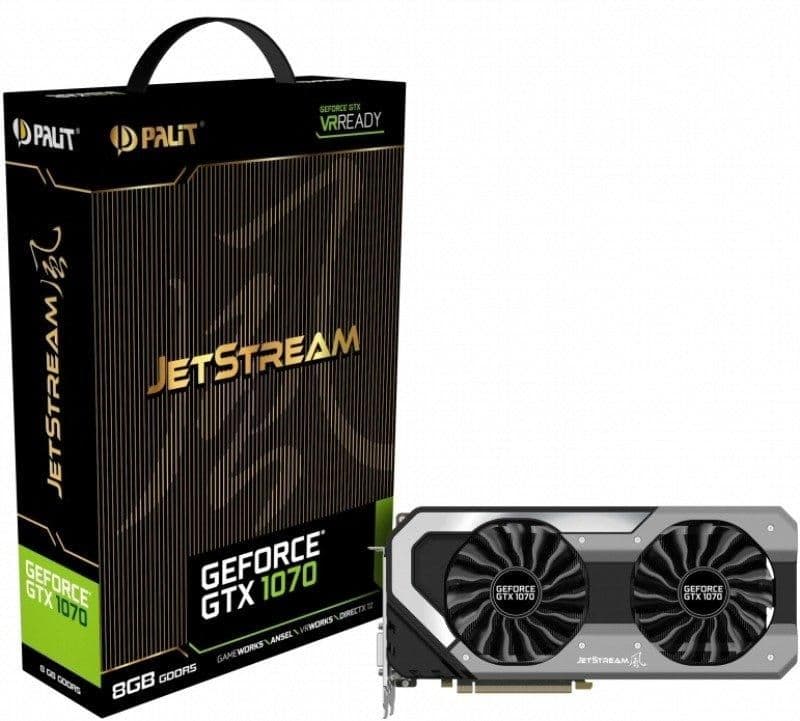 Palit JetStream GeForce GTX 1070 8GB GDDR5 Black / Gray image