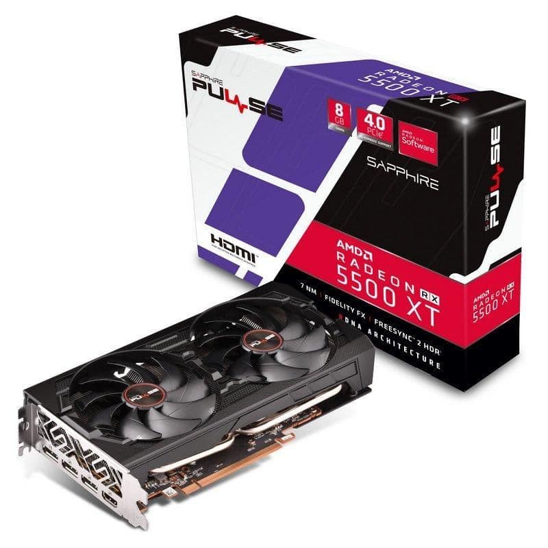 Sapphire PULSE Radeon RX 5500 XT 8GB GDDR6 Black main image