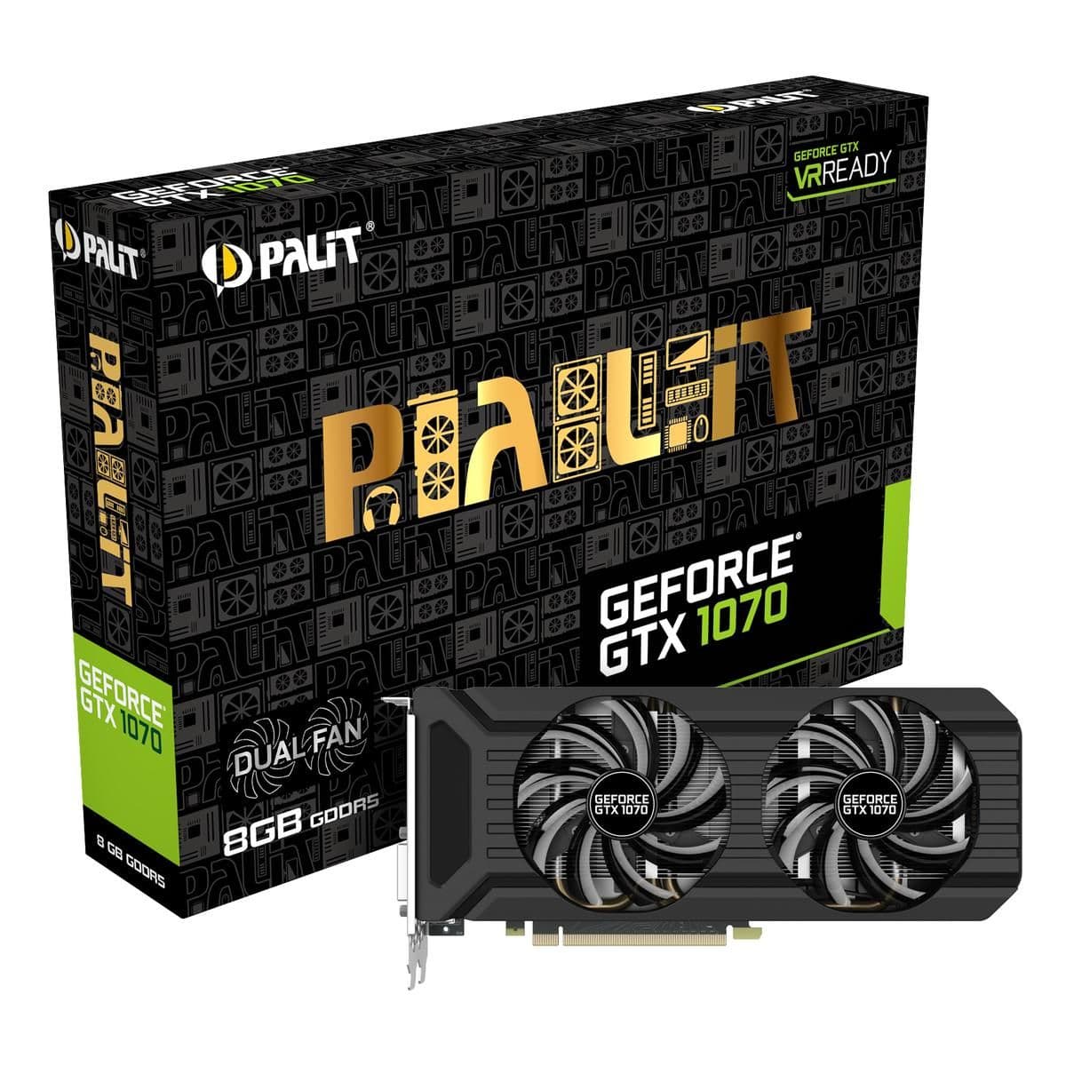 Palit Dual GeForce GTX 1070 8GB GDDR5 Black main image