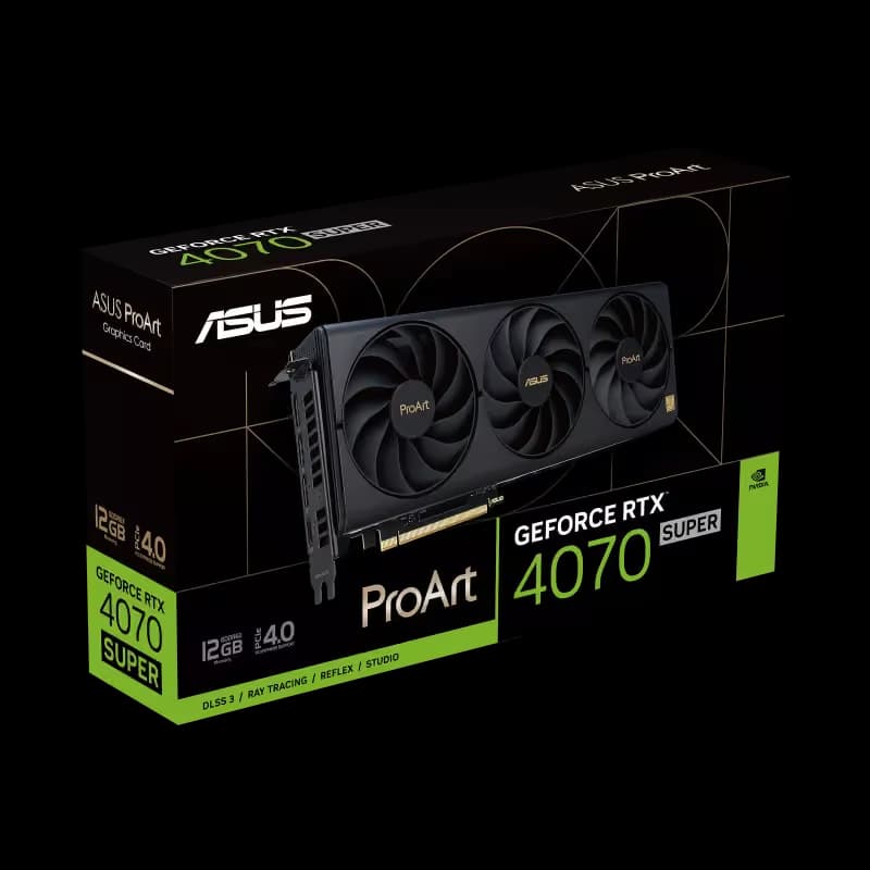 Asus ProArt Black / Gold GeForce RTX 4070 SUPER 12GB GDDR6X Black / Gold image
