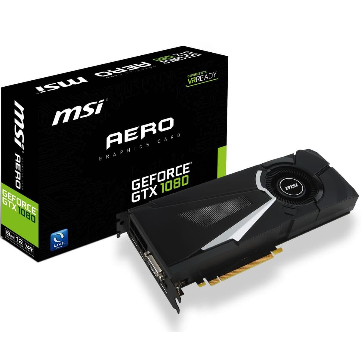 MSI AERO GeForce GTX 1080 8GB GDDR5X Black / Silver main image