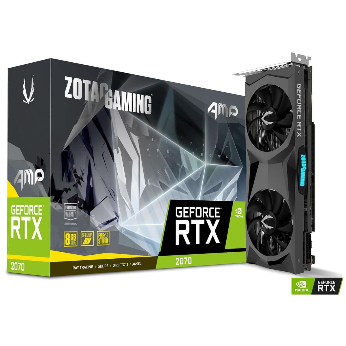 Zotac GAMING AMP GeForce RTX 2070 8GB GDDR6 Black main image