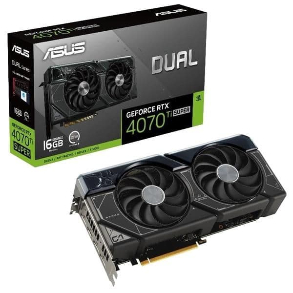 Asus DUAL GeForce RTX 4070 Ti SUPER 16GB GDDR6X Black main image