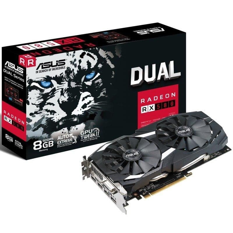 Asus DUAL Radeon RX 580 8GB GDDR5 Black / Silver main image