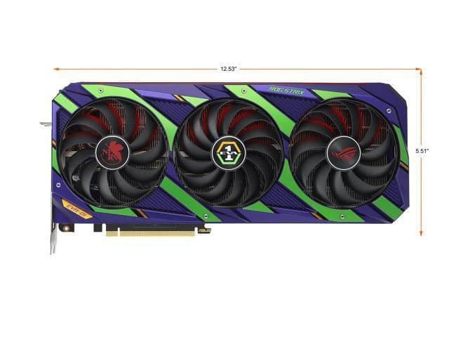 Asus ROG STRIX OC EVA GeForce RTX 3080 12GB LHR 12GB GDDR6X Purple / Green main image