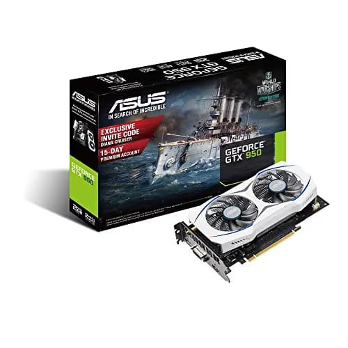Asus GTX950-2G GeForce GTX 950 75W 2GB GDDR5 White / Blue image