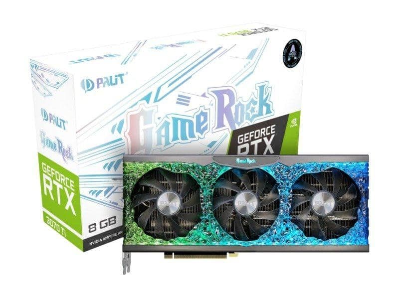 Palit GameRock GeForce RTX 3070 Ti 8GB GDDR6X Silver image