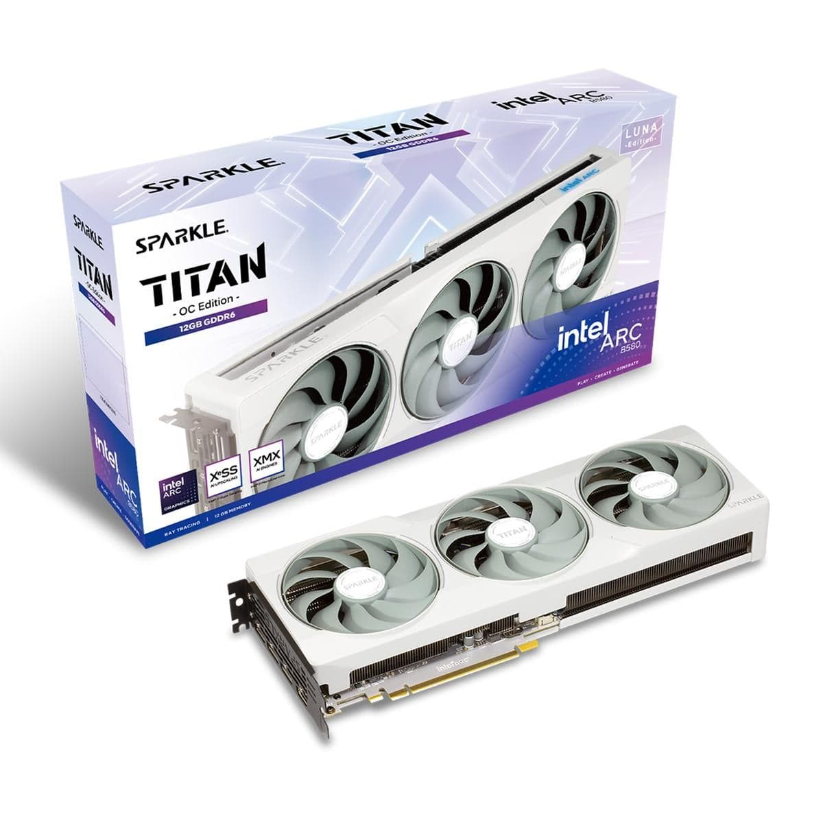 Sparkle Arc B580 TITAN Luna OC Arc B580 12GB GDDR6 White image