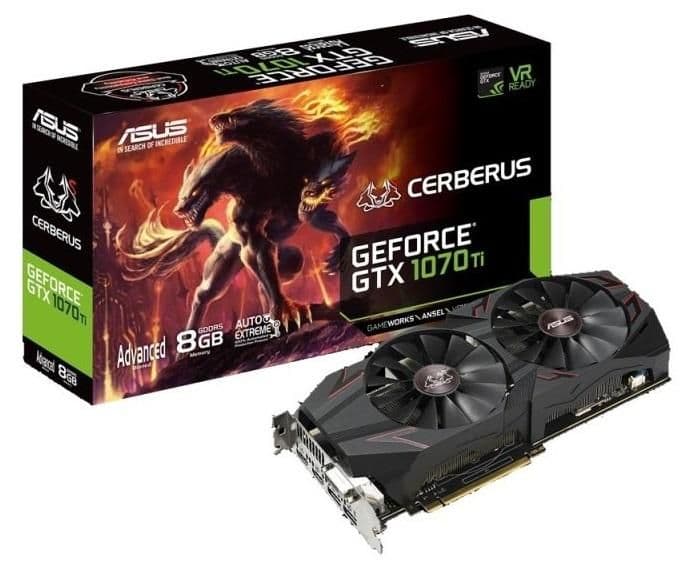 Asus CERBERUS GeForce GTX 1070 Ti 8GB GDDR5 Black / Red image