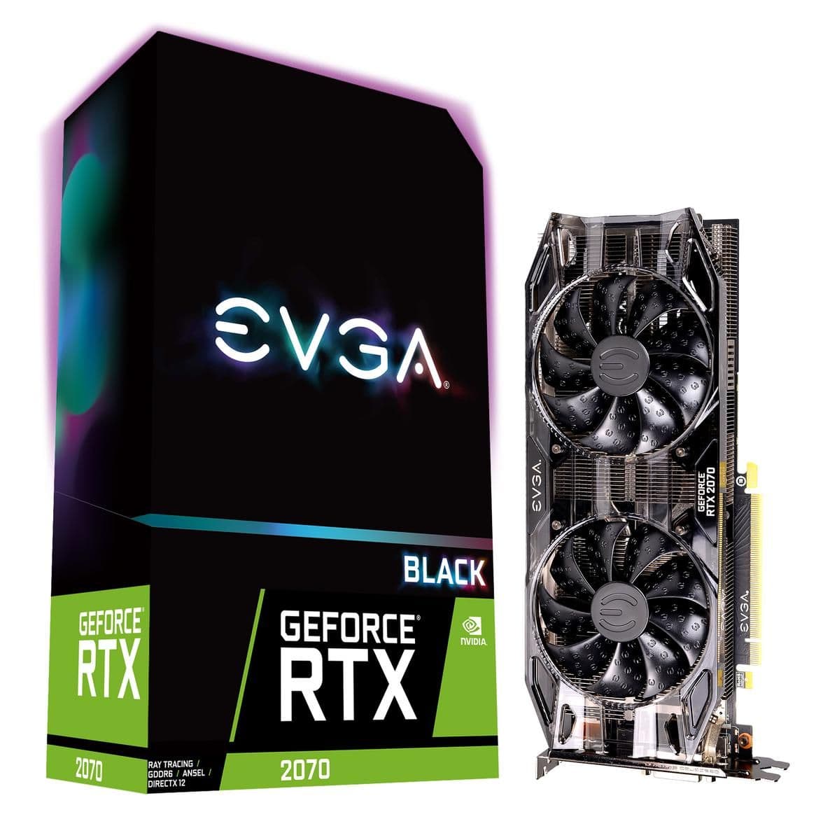 EVGA GeForce RTX 2070 Clear / Black 8GB GDDR6 Black image